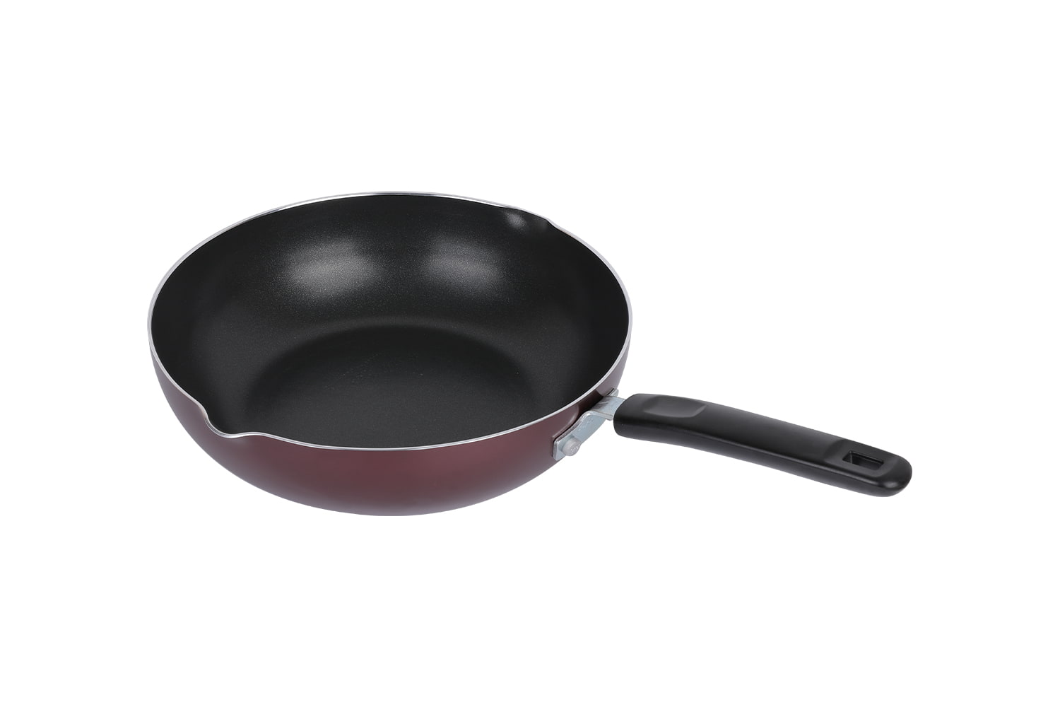 CLB2821D Wok-Con coperchio in vetro 28 wok, Flaming Wok, wok antiaderente